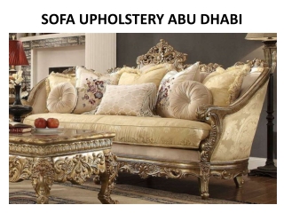 SOFA UPHOLSTERY ABU DHABI