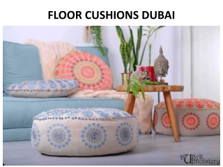 FLOOR CUSHIONS DUBAI