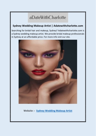 Sydney Wedding Makeup Artist | Adatewithcharlotte.com