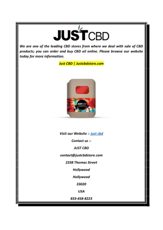 Just CBD  Justcbdstore.com