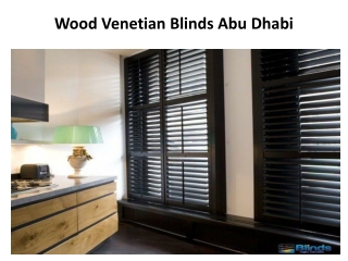 Wood Venetian Blinds Abu Dhabi