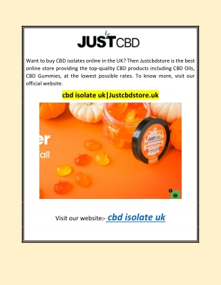 cbd isolate uk|Justcbdstore.uk