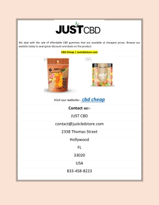 CBD Cheap | Justcbdstore.com