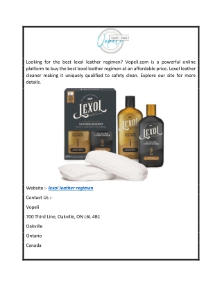 Lexol Leather Regimen  Vopeli.com