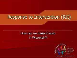 Response to Intervention (RtI)