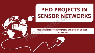 PHD PROJECTS IN SENSOR NETWORKS