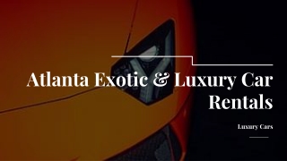 Enterprise Luxury Car Rental in Atlanta, GA