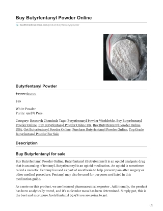 Butyrfentanyl Powder