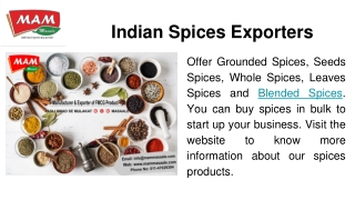 Indian Spices Exporters