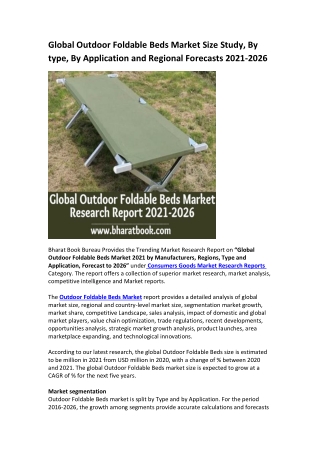Global Outdoor Foldable Beds Market Research Report 2021-2026