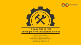 5 Easy Tips to Find the Right HVAC Installation Service