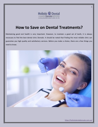 How to Save on Dental Treatments?