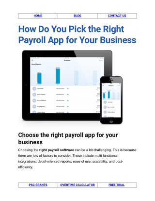 How Do You Pick the Right Payroll App for Your Business