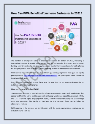 How Can PWA Benefit eCommerce Businesses in 2021- iWebServices