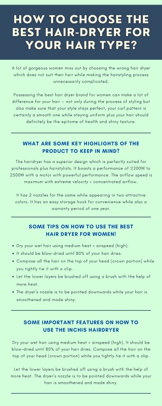 How to Choose the Best Hair-Dryer for your Hair Types?