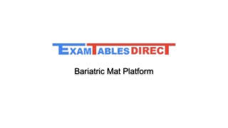 Bariatric Mat Platforms - Physical Therapy Equipment