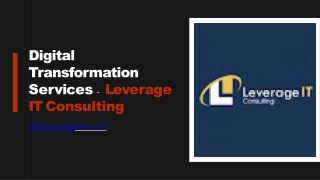 Digital Transformation Services - Leverage IT Consulting