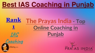 Top IAS Coaching in Punjab