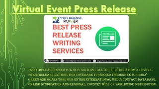 Best Virtual Event Press Release Service PPT