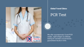 Get Professional Covid-19 PCR Test From Global Travel Clinics