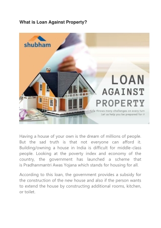 What is Loan Against Property