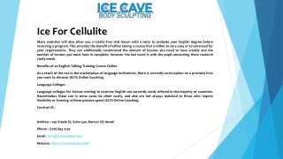 Ice For Cellulite