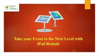 Take your Event to the Next Level with iPad Rentals