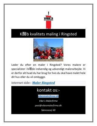 K酶b kvalitets maling i Ringsted