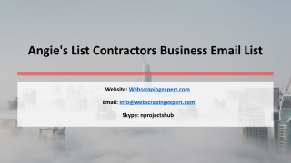 Angie's List Contractors Business Email List