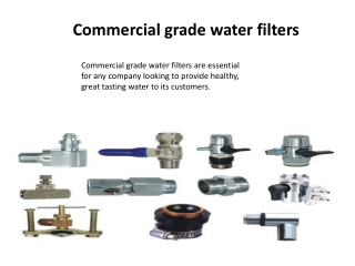 commercial grade water filters