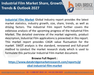 Industrial Film Market 2021- Global Industry Size, Share, Growth, Demands