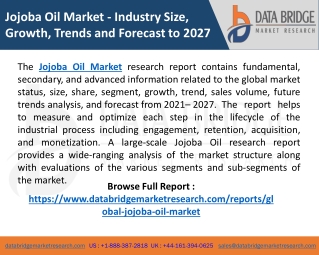 Jojoba Oil Market 2021 Global Industry Size, Share, Growth, Revenue, Key Players