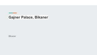 Gajner Palace, Bikaner