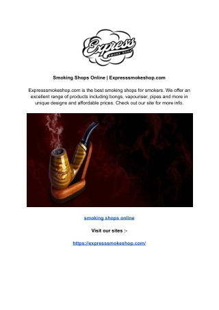 Smoking Shops Online _ Expresssmokeshop.com