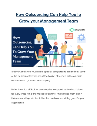 How Outsourcing Can Help You to Grow your Management Team