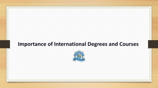 Importance of International Degrees and Courses 