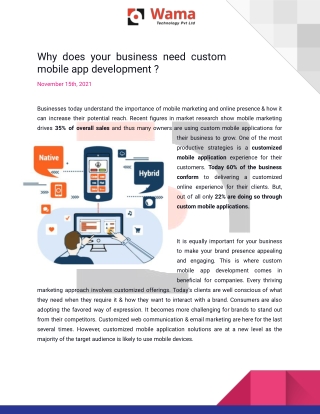 Blog- Custom Mobile App Development