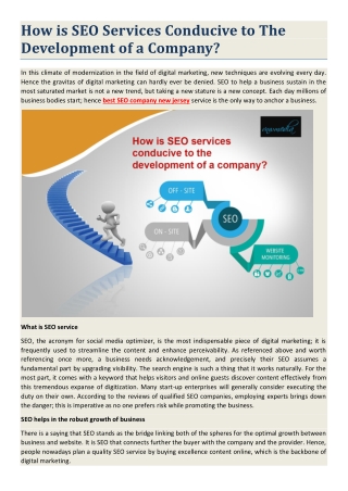 How is SEO Services Conducive to The Development of a Company