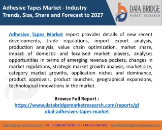 Adhesive Tapes Market