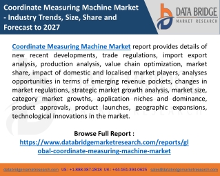 Coordinate Measuring Machine Market