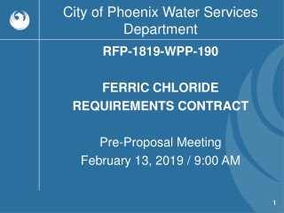 City of Phoenix Water Services Department