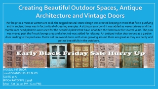 Creating Beautiful Outdoor Spaces, Antique Architecture and Vintage Doors