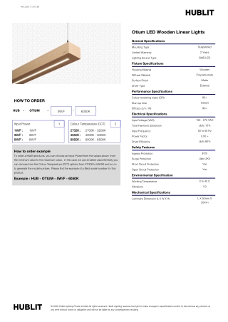 Otium LED Wooden Linear Lights