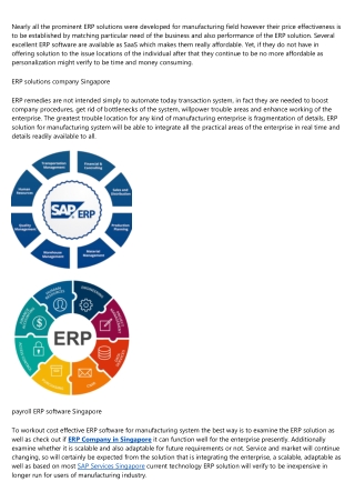 Cost Effective ERP Solutions For the Manufacturing Sector