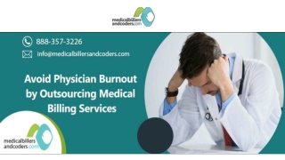 Avoid Physician Burnout by Outsourcing Medical Billing Services