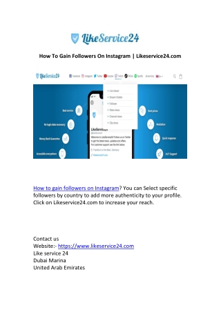How To Get Followers On Instagram  Likeservice24