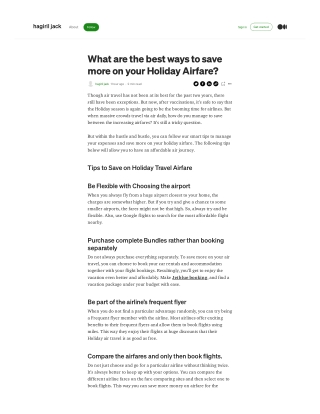 What are the best ways to save more on your Holiday Airfare