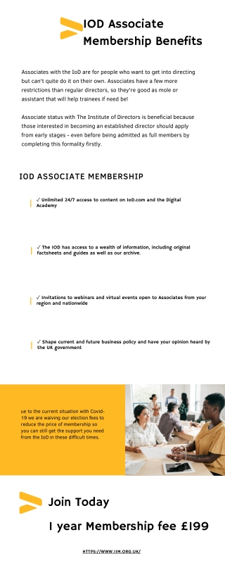 IOD Associate Membership Benefits