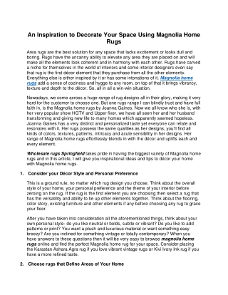 Magnolia Home Rugs