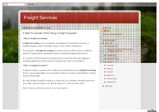 5 Skills To Consider While Hiring a Freight Forwarder